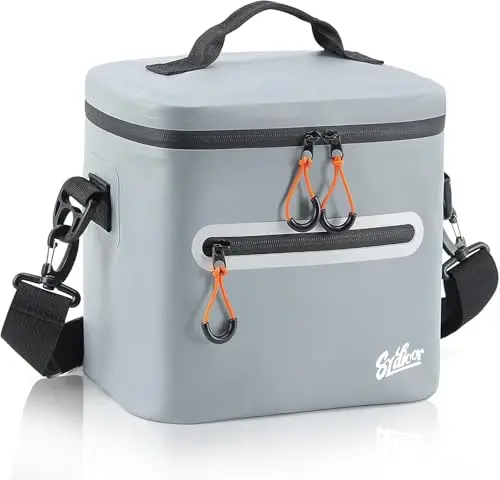 Sydioor black soft-sided waterproof cooler bag