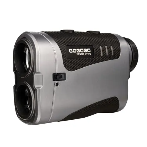 Gogogo Sport Vpro VRP golf rangefinder with slope switch in titanium grey
