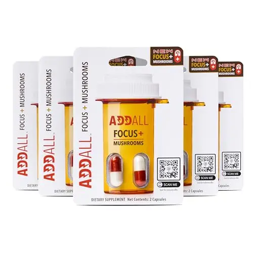Addall Focus + Mushrooms Memory Supplement packaging