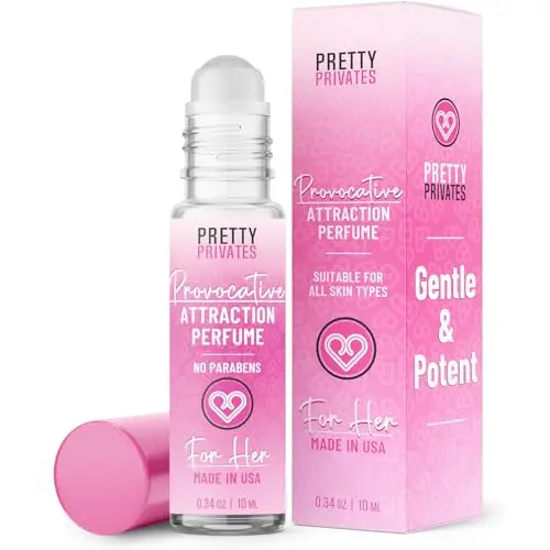 Pretty Privates floral pheromone perfume roll-on bottle