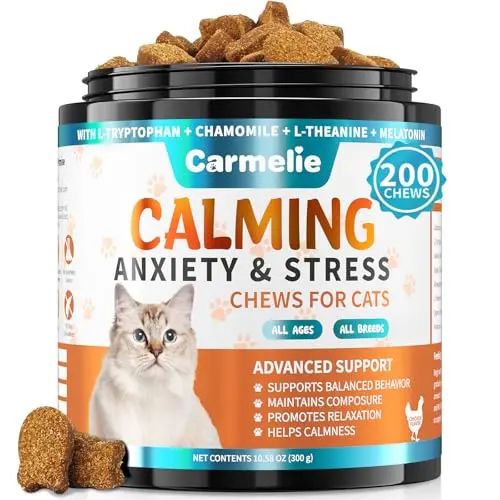 Carmelie hemp calming treats for cats