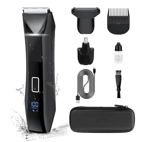 Beatslm 3-in-1 manscape body trimmer with travel case