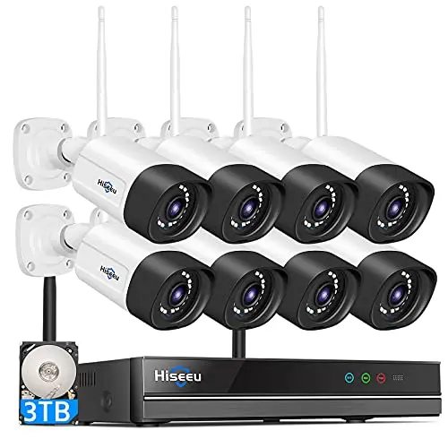 Hiseeu wireless security camera system with NVR