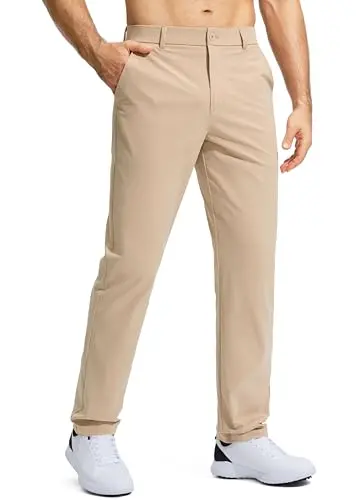 Pudolla men's golf pants in khaki color
