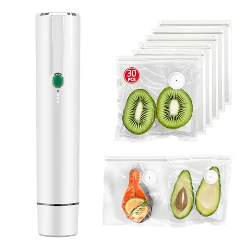 Vixino handheld vacuum sealer in white with portable design