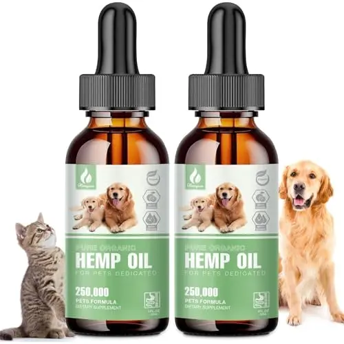 Hemyum organic hemp oil for dogs joint and anxiety support