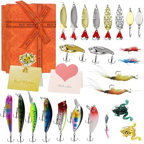 MUOUAKATE fishing lure set with various types and colors
