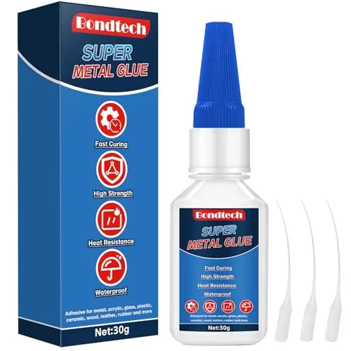 Bondtech metal glue with anti-clog cap for precise application