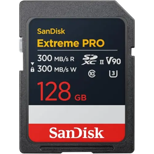 SanDisk Extreme PRO SD card with 300MB/s speeds for professional photography