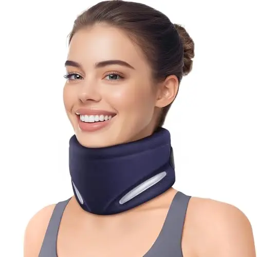 DUPPA V-shaped neck brace with triple-layered foam for spine support