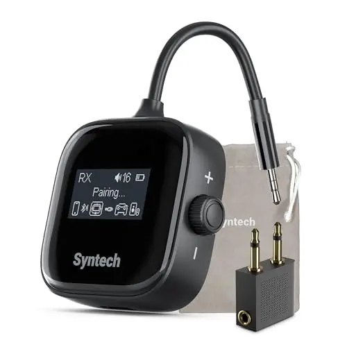SYNTECH Bluetooth 5.4 transmitter receiver with HD display screen