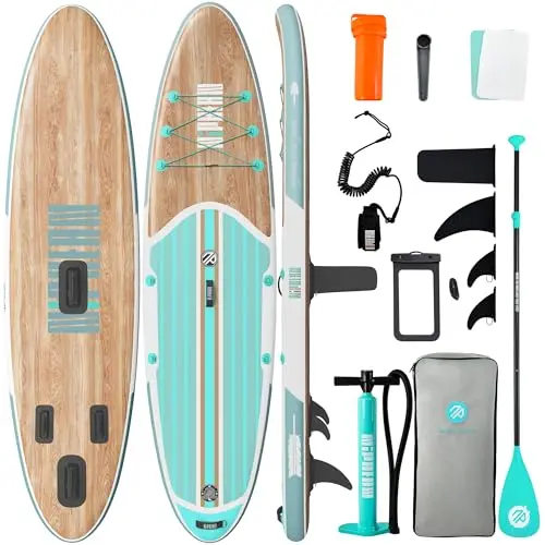 Niphean inflatable paddle board in refreshing mint color