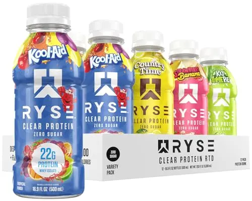 RYSE Clear Protein Drink variety pack ready-to-drink