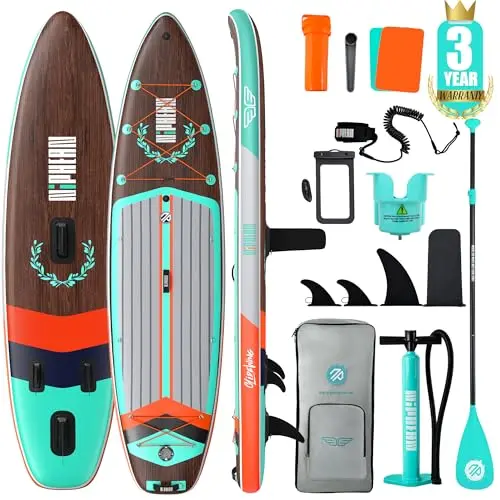 Niphean extra large inflatable paddle board in chestnut color