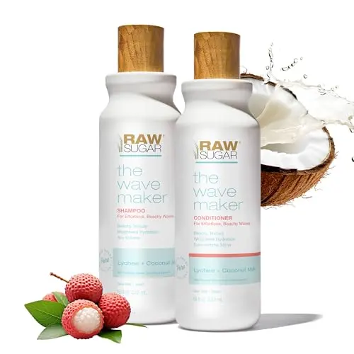 Raw Sugar The Wave Maker Shampoo and Conditioner Set for beachy waves