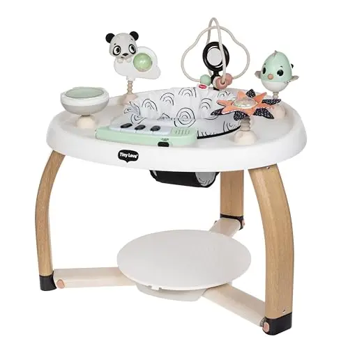 Tiny Love 5-in-1 Here I Grow Stationary Activity Center in Black & White Décor