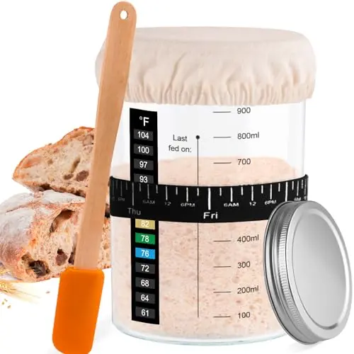Tyniaide sourdough starter jar with accessories