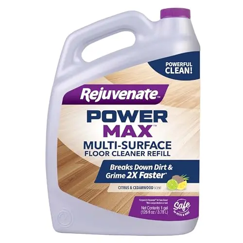 Rejuvenate PowerMax Floor Cleaner bottle with citrus cedarwood scent