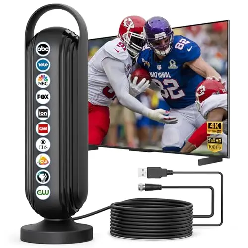 URIIU TV Antenna compact design for indoor or outdoor placement