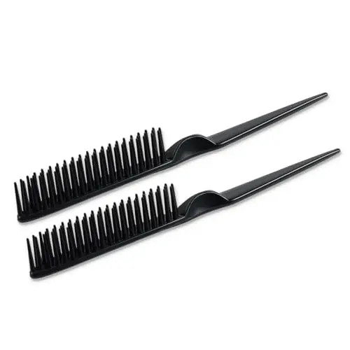 SIMPOR 3-row hair comb with rat tail for detangling curly hair