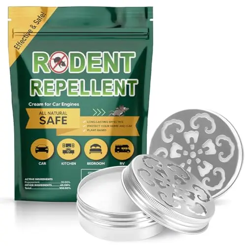 UDyoude peppermint cream rodent repellent with adhesive mount for car engines