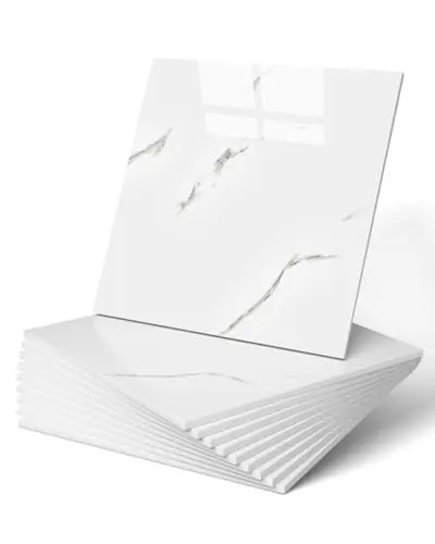 WADILE peel and stick waterproof marble tiles for shower walls in white