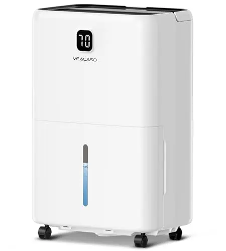 VEAGASO dehumidifier with three mode settings and digital display