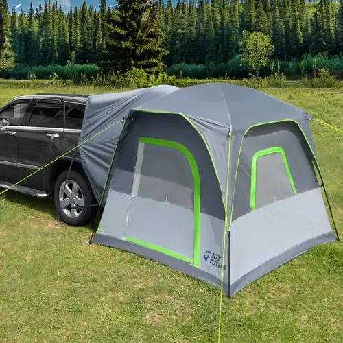 JOYTUTUS SUV tent with steel frame poles and movie screen feature