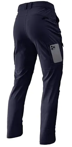 FFEATIANDY men's lightweight hiking pants with elastic waist and multiple pockets