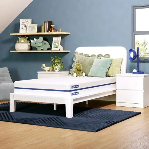 Nectar Kids twin mattress with dual-sided design and removable cover