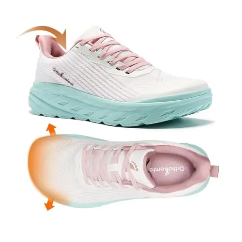 Women's Orthopedic Diabetic Wide Sneakers with elastic cuff and wide toe box