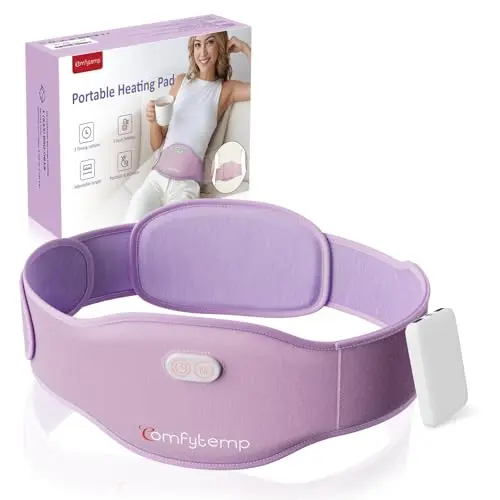 Comfytemp dual-zone heating pad for back and abdominal cramps