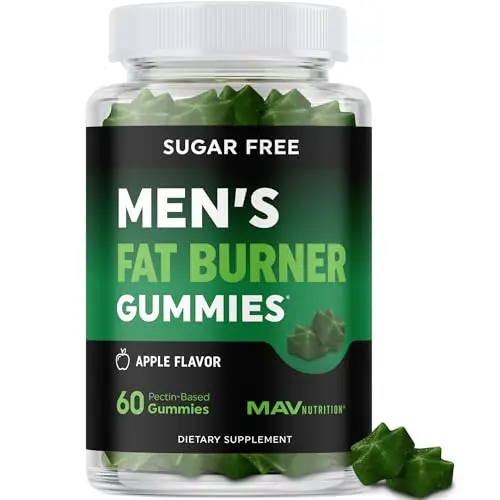 MAV NUTRITION men's fat burner gummies in apple flavor