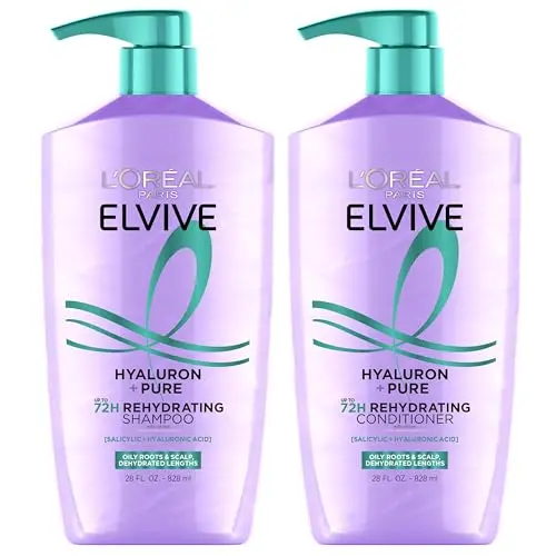 L'Oreal Paris Elvive Hyaluron Plus Pure Shampoo and Conditioner Set