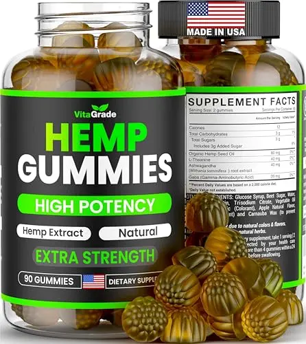 VITAGRADE Hemp Gummies with Ashwagandha and L-Theanine