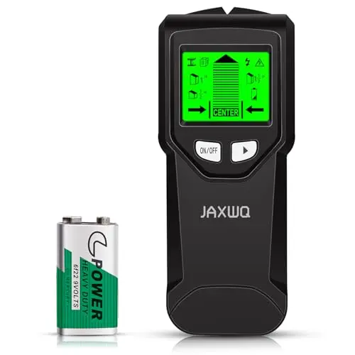 JAXWQ stud finder with backlit LCD display scanning wall