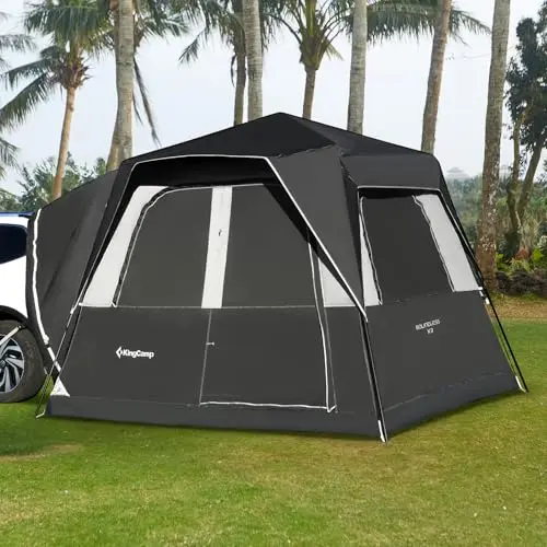 KingCamp instant SUV tent with quick-open frame and movie screen