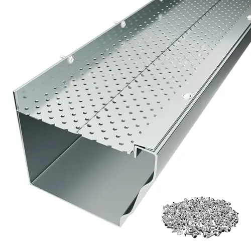 Sevenjungle aluminum mesh gutter guard installed on standard gutter