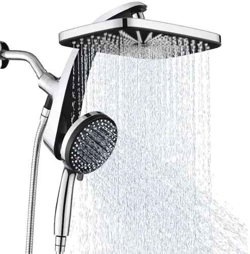 BOZYBO dual shower head system with magnetic docking