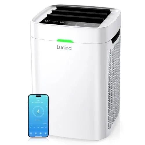 LUNINO white air purifier with dual air intake design
