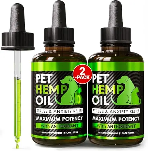 Helopssa hemp oil calming drops for dogs stress and sleep