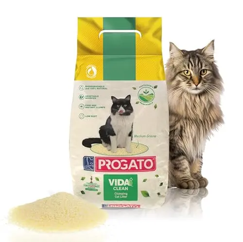 Progato plant-based clumping cat litter made from corn and cassava