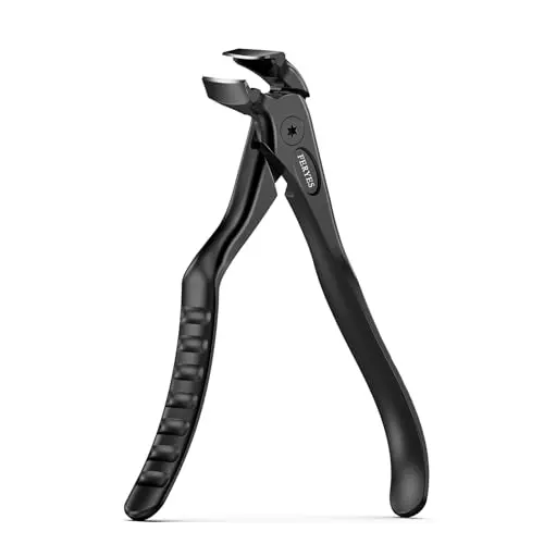 FERYES long handle toenail clipper with angled head and catcher