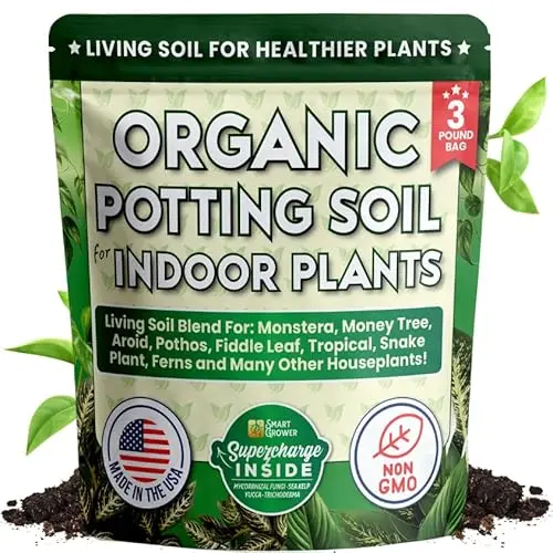 Smart Grower organic indoor potting soil for money trees and other plants