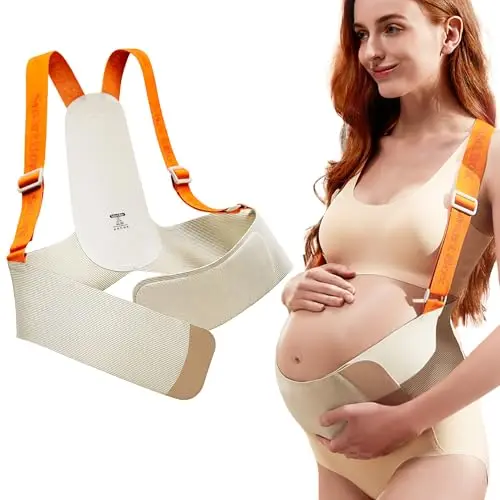 Joyfubabe upgraded maternity belly band with ventilation holes and adjustable straps