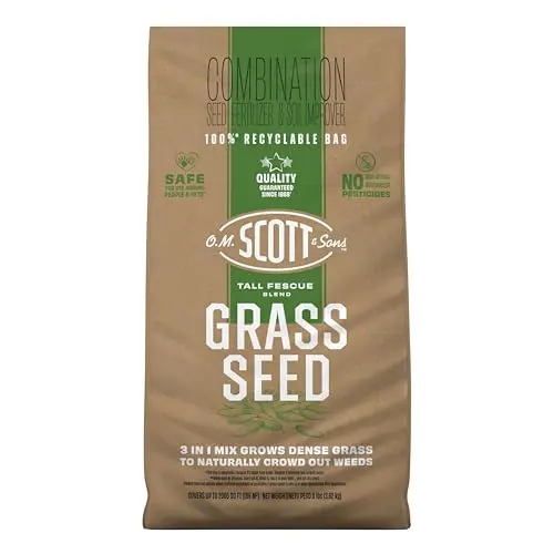 O.M. Scott and Sons Tall Fescue Blend grass seed bag