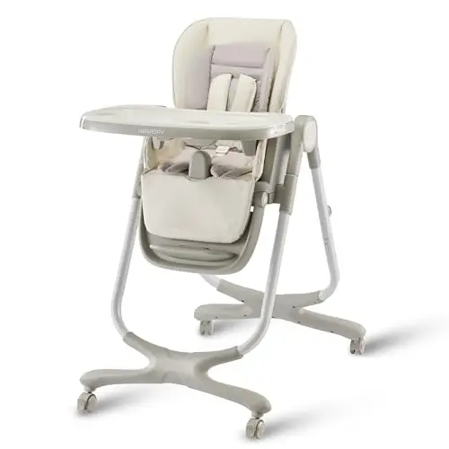 Hagaday 6-in-1 convertible high chair in white