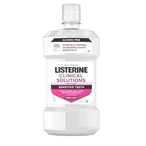 Listerine Clinical Solutions Sensitive Teeth Alcohol Free Mouthwash bottle