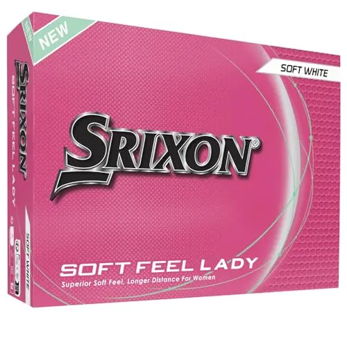 Srixon Soft Feel Lady golf balls in white with feminine design