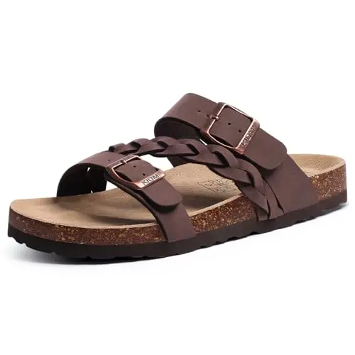 KIDMI women's sandal with cork footbed and adjustable buckle